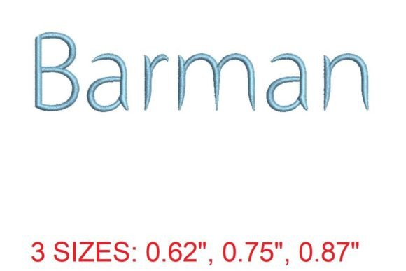 Barman Embroidery Font Review