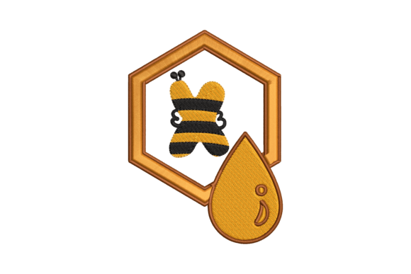 Bee Letter X Embroidery Design