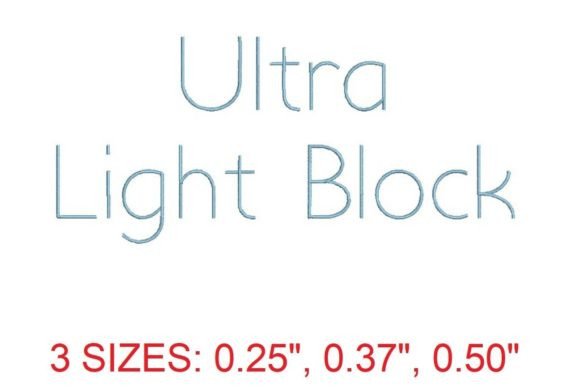 Ultra Light Block Embroidery Font Review