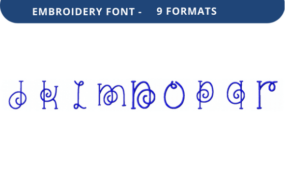 Vine Nouveau Font Lowercase J to R